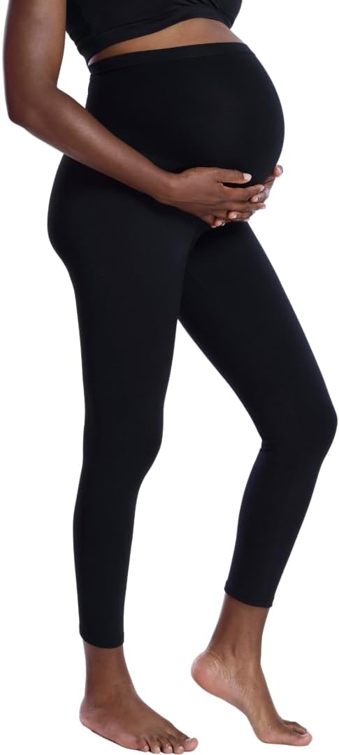 Motherhood Maternity Women's Essential Stretch Full Length Secret Fit Over The Belly Pregnancy Legging