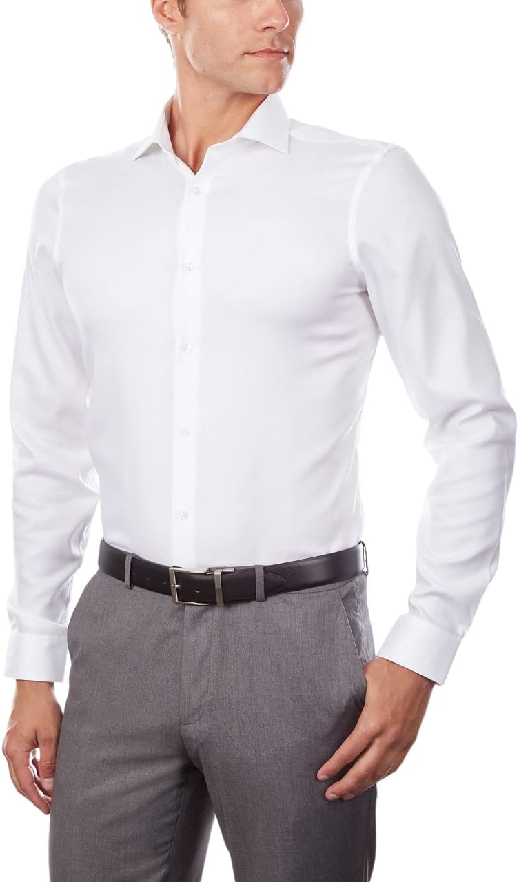 Calvin Klein Men's Slim Fit Non Iron Stretch Solid Dress Shirt