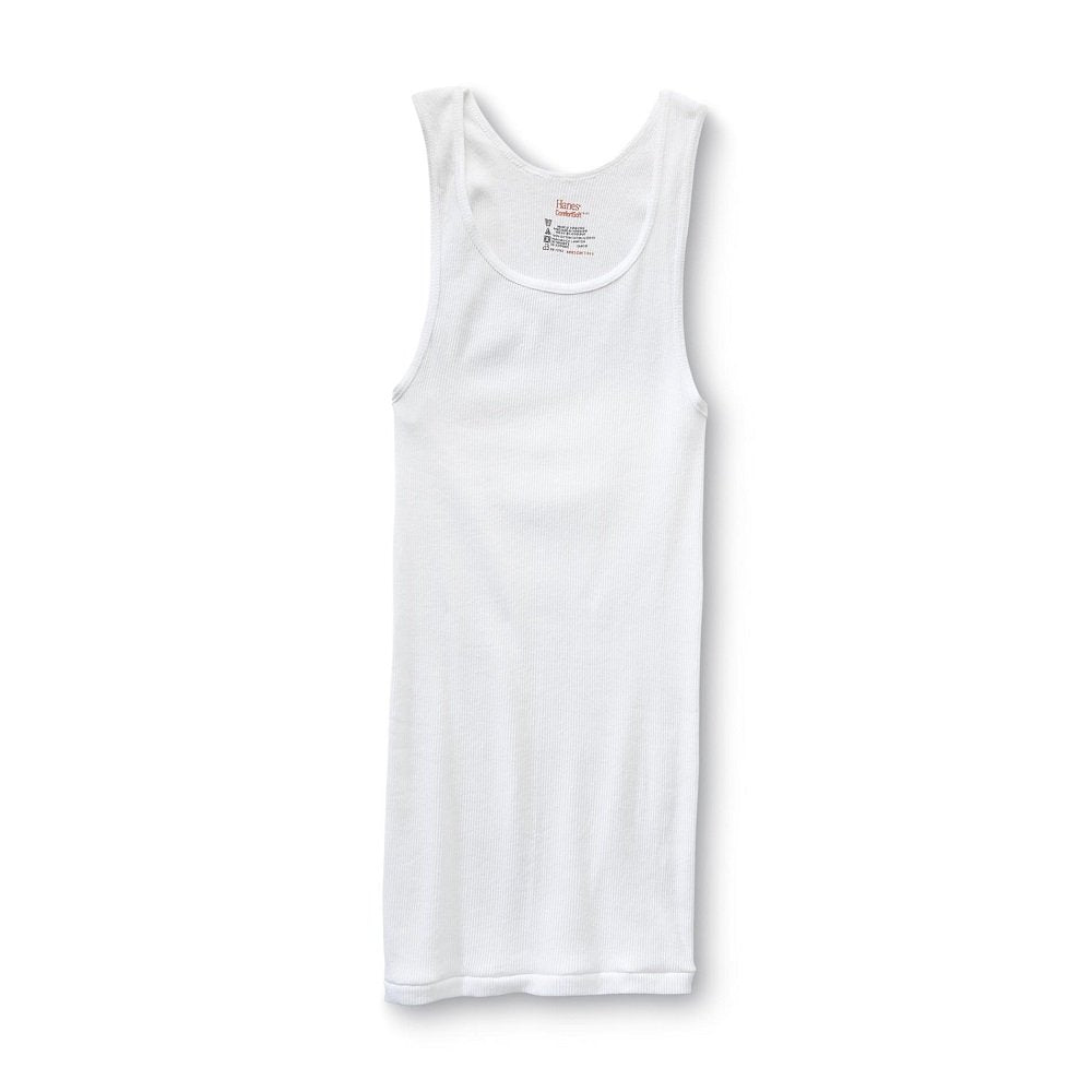 Hanes Best Tagless Ring Spun Cotton Tank Tagless A-Shirts 6-Pack