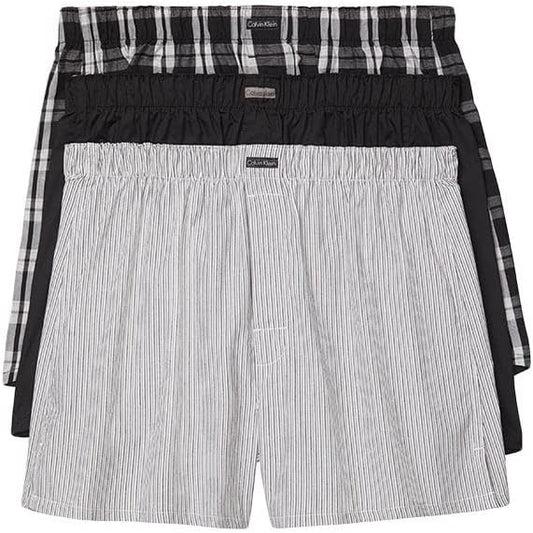 Calvin Klein Men's Underwear Cotton Classics 3-Pack Woven Boxer