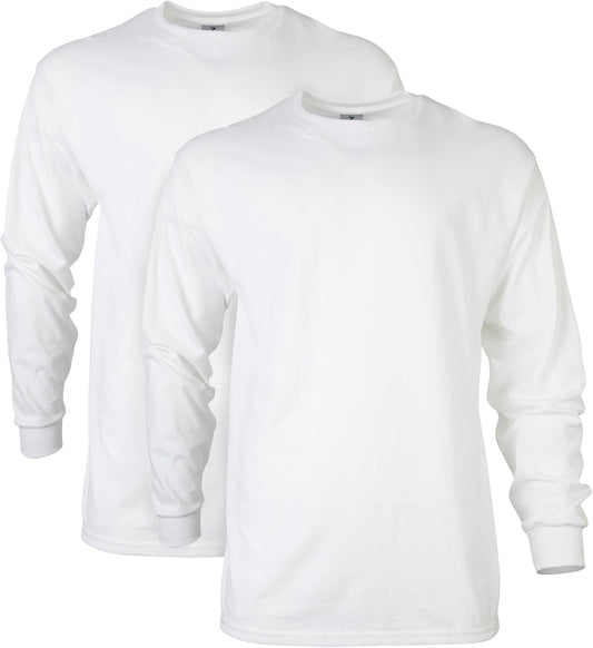 Gildan Unisex Adult Ultra Cotton Long Sleeve T-Shirt, Style G2400, Multipack