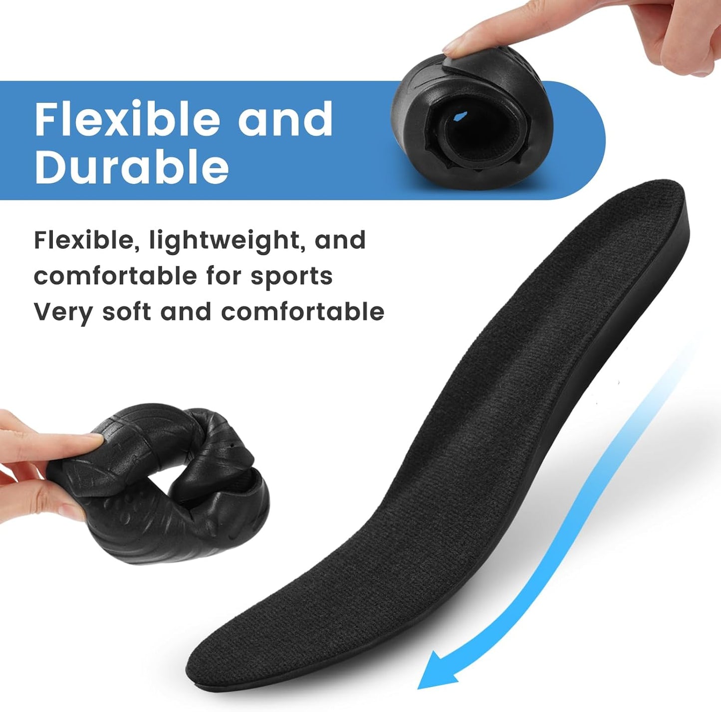 Shoe Insoles,Memory Foam Insoles Plantar Fasciitis Orthotics Shoe Inserts, Providing Excellent Shock Absorption for Feet Relief, Comfortable Insoles for Women Men Everyday Use, (M [US M: 6-9/W: 7-11])