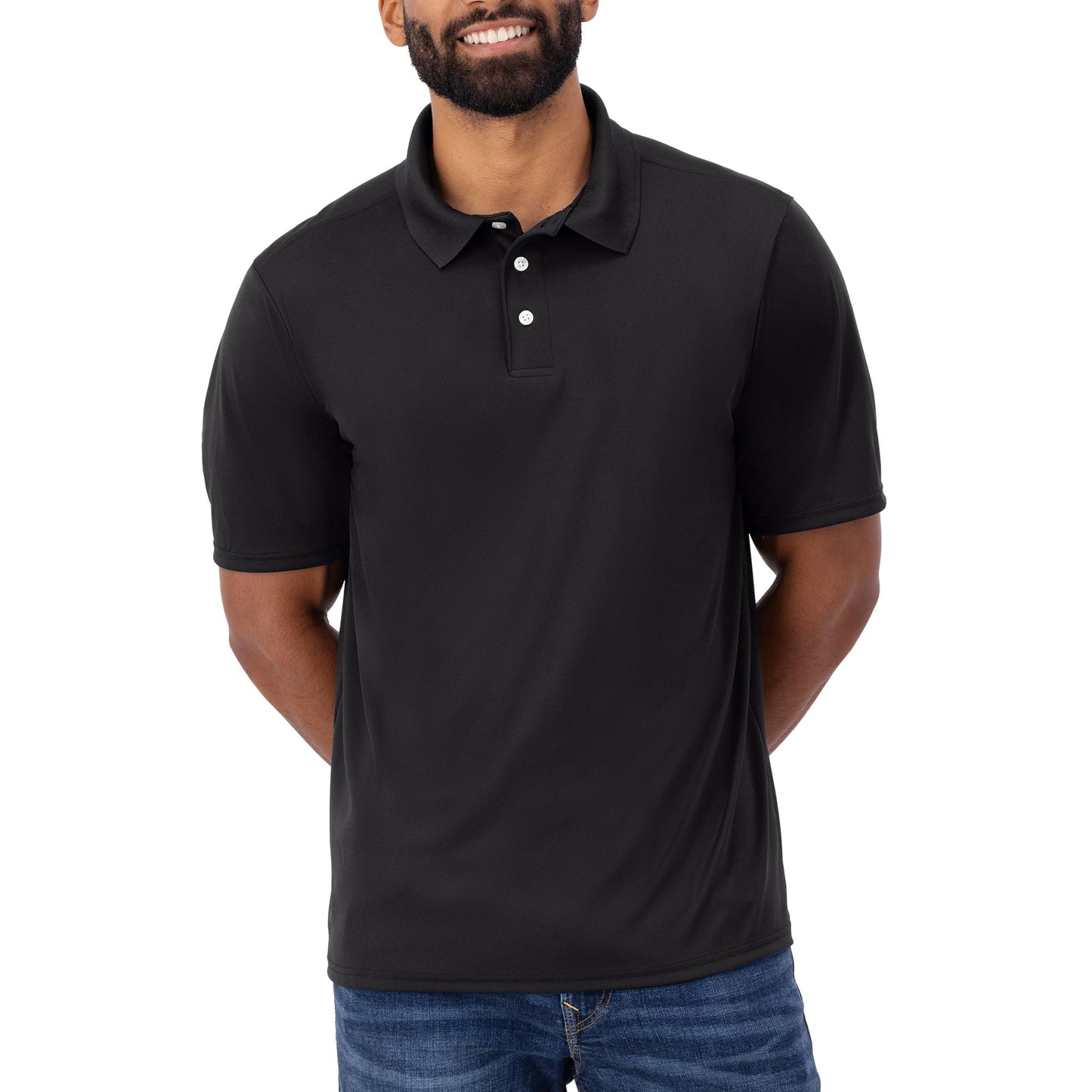 Hanes Men's Cool Dri Polo Shirt, Quick-Drying Performance Polo For Men, 40+ Upf Protection