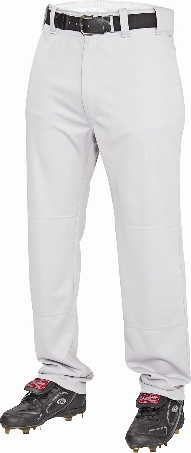 Rawlings Semi-Relaxed Full Length Baseball Pant | Solid & Piped Options | Adult Sizes | Multiple Colors