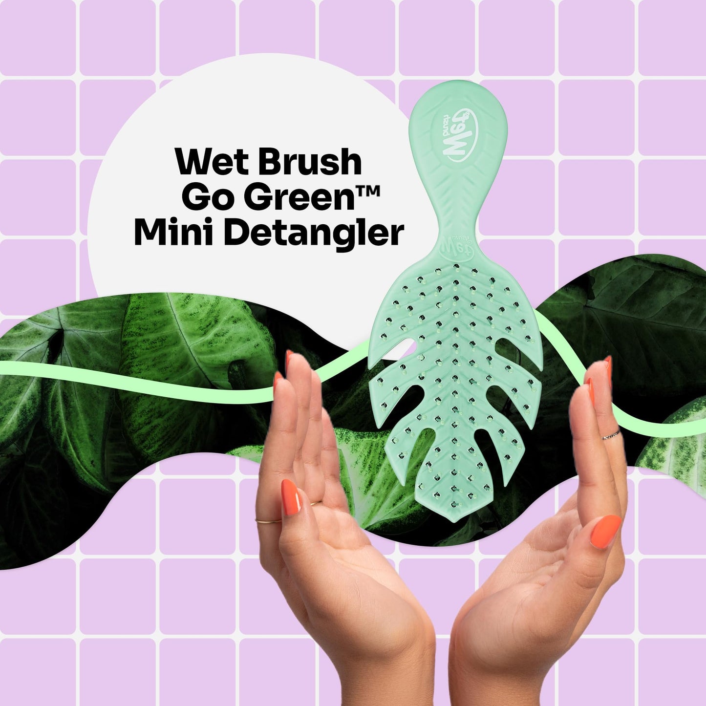 Wet Brush Go Green Mini Detangler - Verde