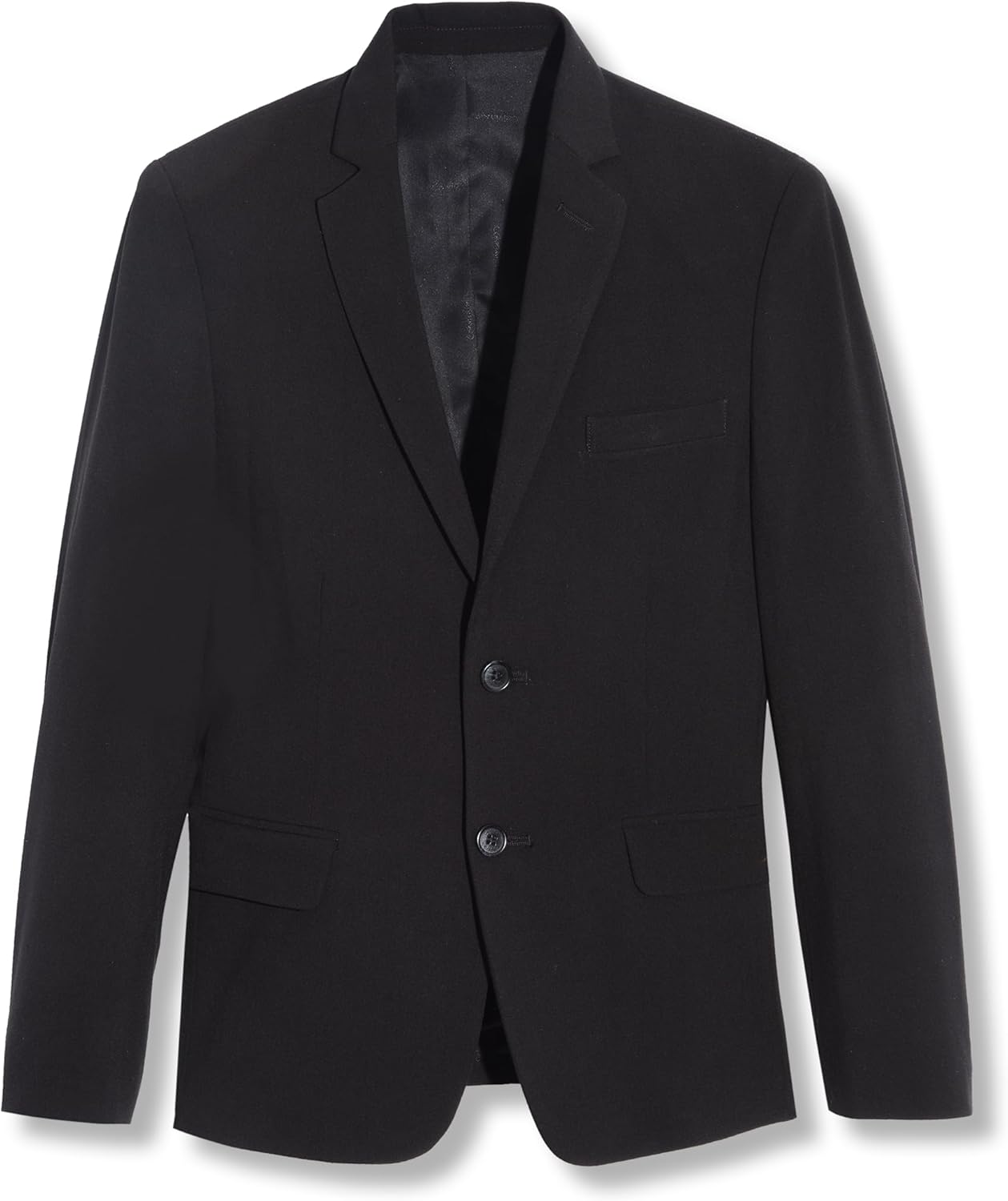 Calvin Klein Boys' Bi-Stretch Blazer Suit Jacket, 2-Button Single Breasted Closure, Buttoned Cuffs & Front Flap Pockets