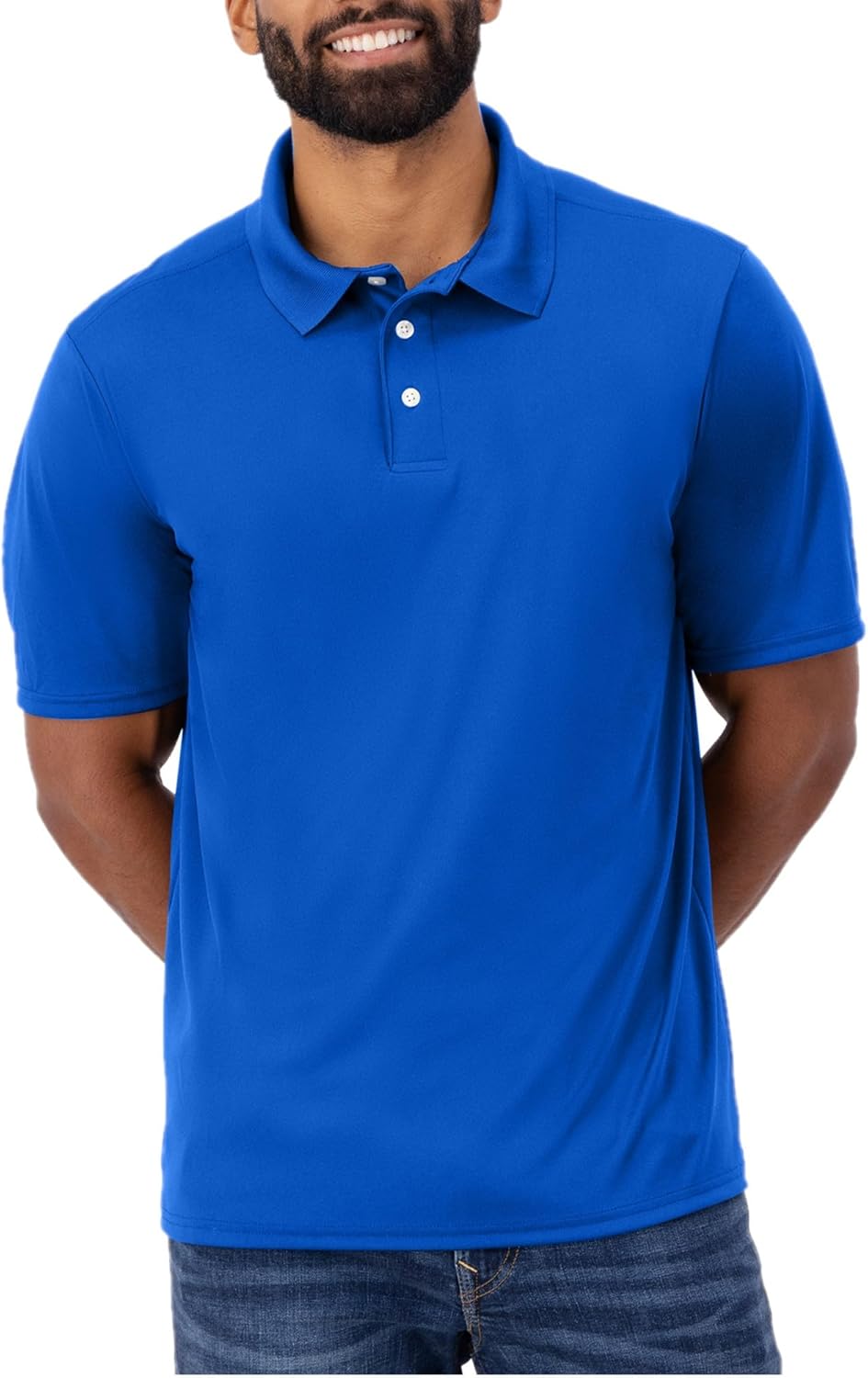 Hanes Men's Cool Dri Polo Shirt, Quick-Drying Performance Polo For Men, 40+ Upf Protection