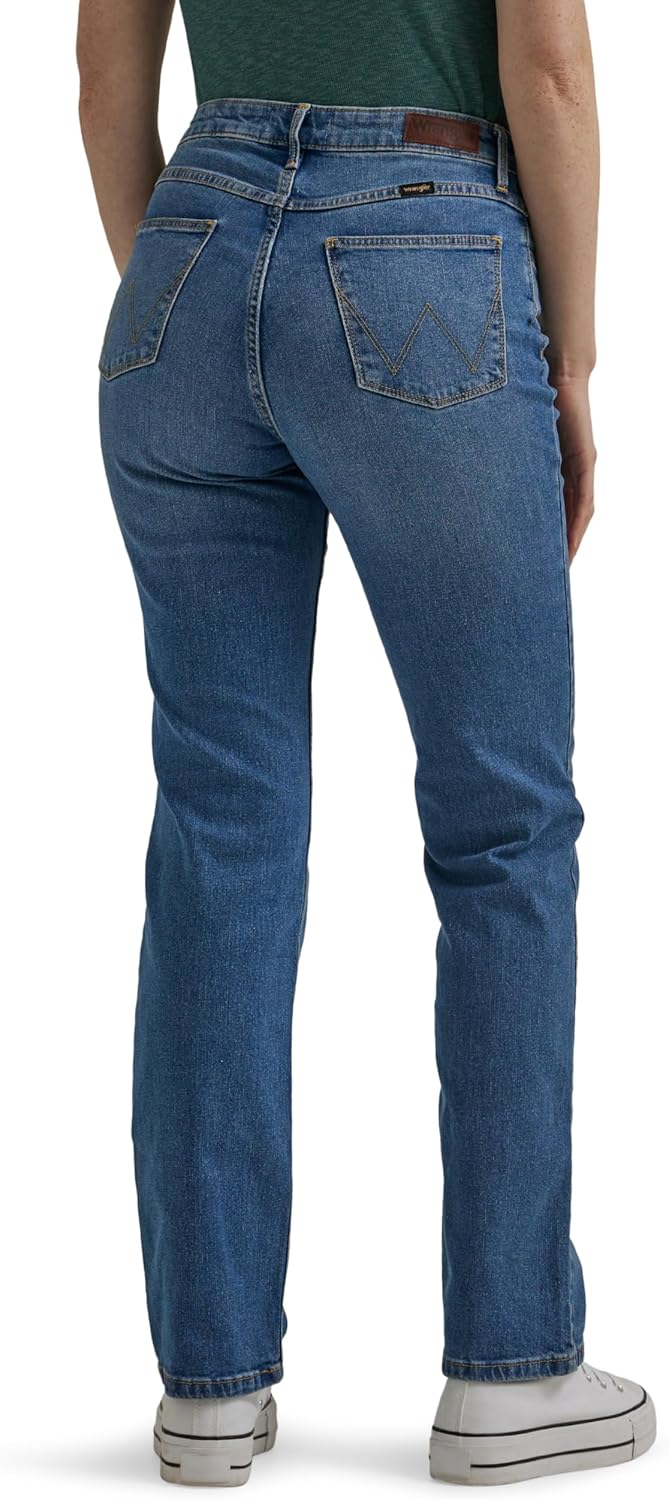 Wrangler Women's High Rise True Straight Fit Jeans