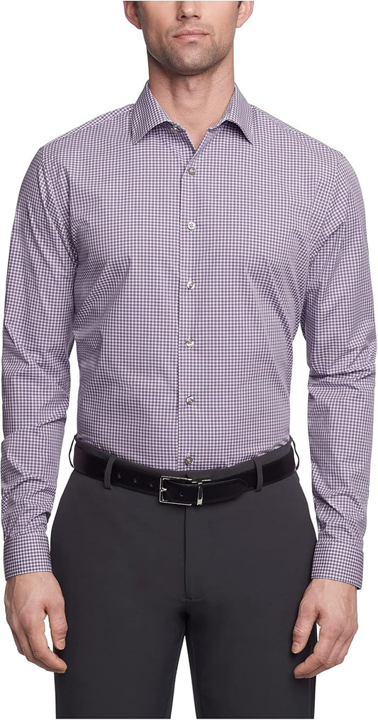 Kenneth Cole Unlisted Men's Dress Shirt Slim Fit Checks and Stripes (Patterned)