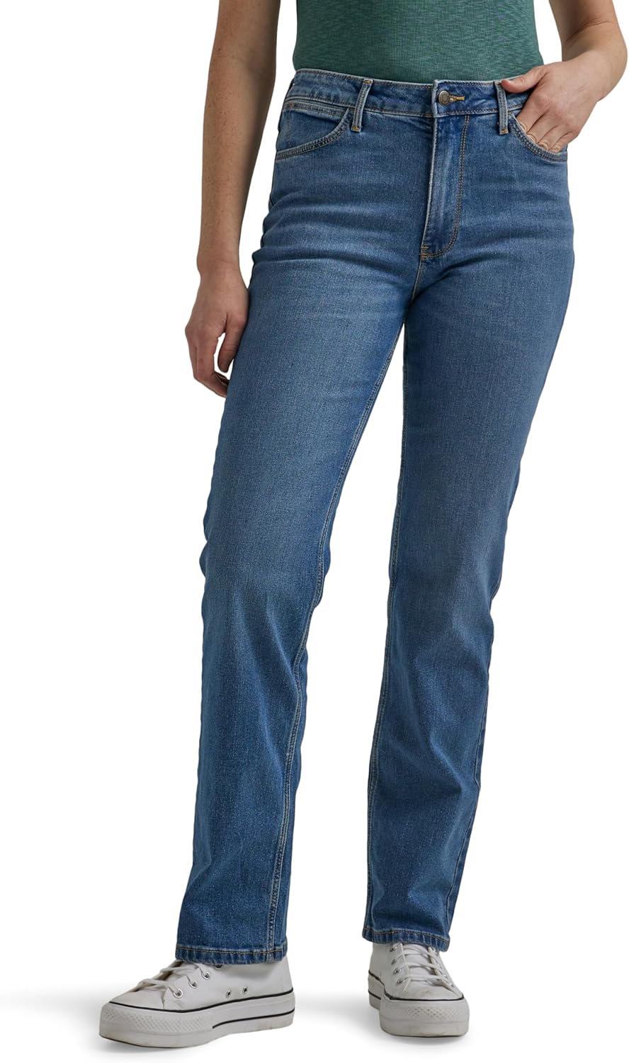 Wrangler Women's High Rise True Straight Fit Jeans