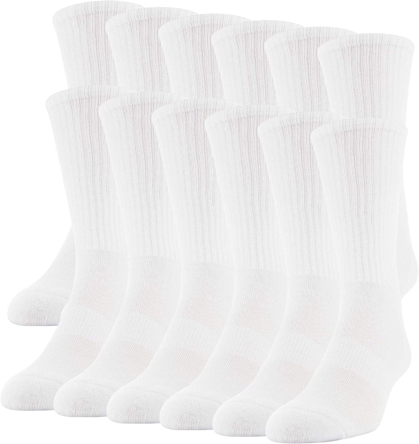 Gildan Men's Performance Crew Socks, 12 Pairs