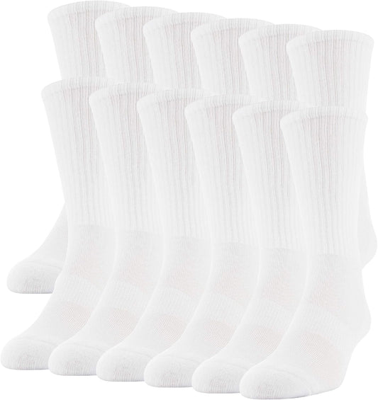 Gildan Men's Performance Crew Socks, 12 Pairs