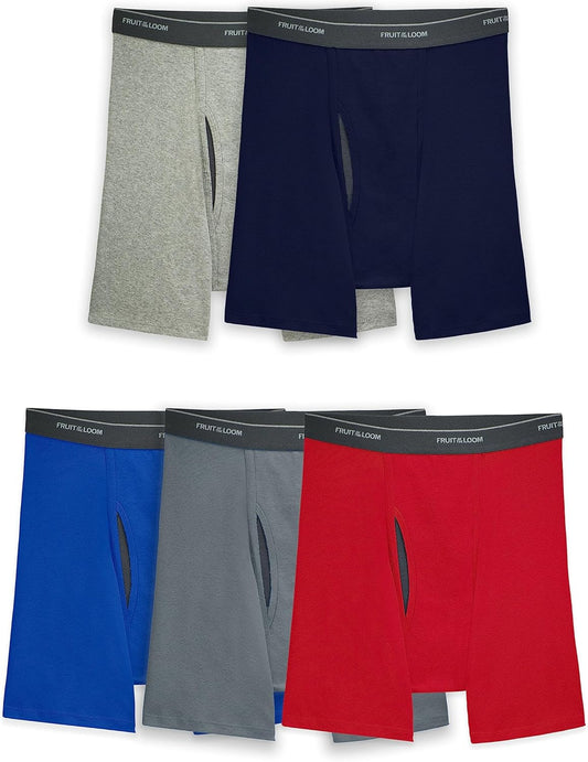 Fruit of the Loom Men's Coolzone Boxer Briefs, Moisture Wicking & Breathable, Assorted Color Multipacks