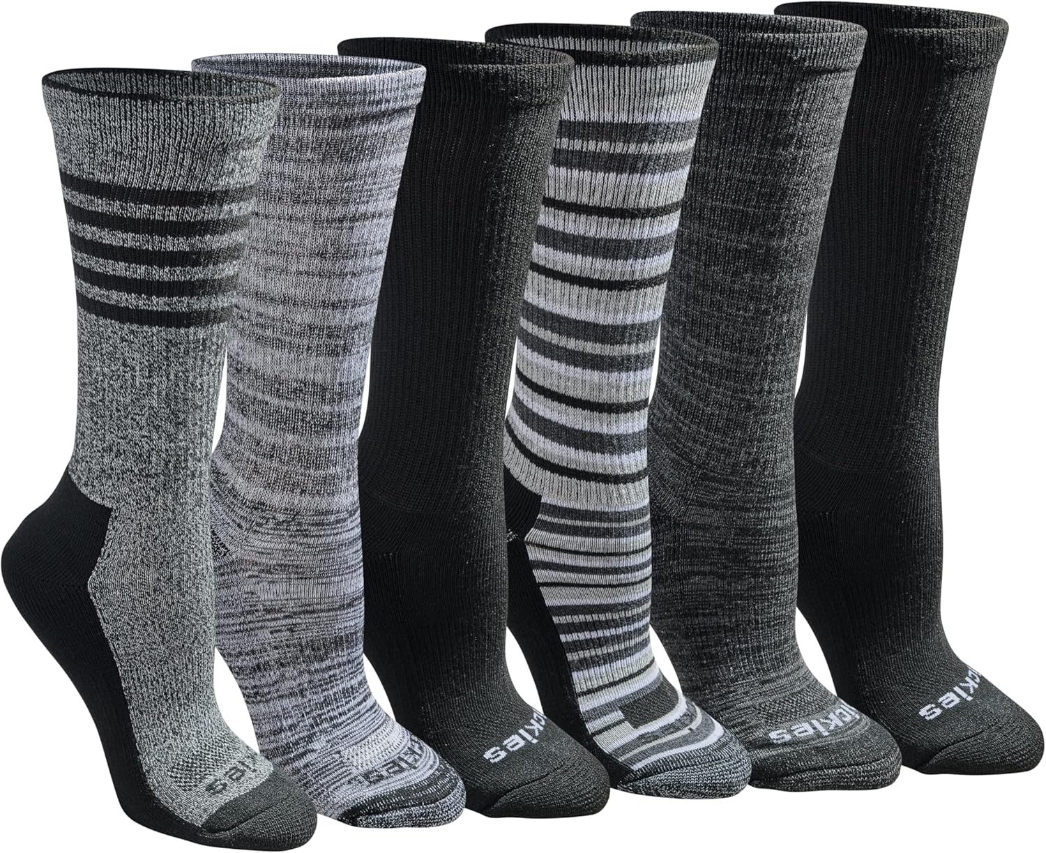 Dickies Women's Dri-tech Fashion Moisture Control Crew Socks, Available in S-XL (5, 6, 12 Pairs)