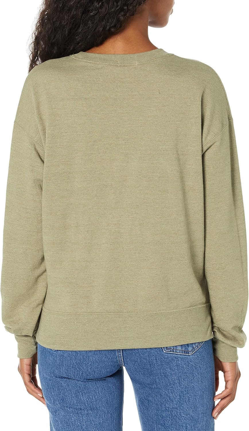 Hanes Women's Originals French Terry, Lightweight Fleece Pullover Sweatshirt, Oregano Heather, 2X Large