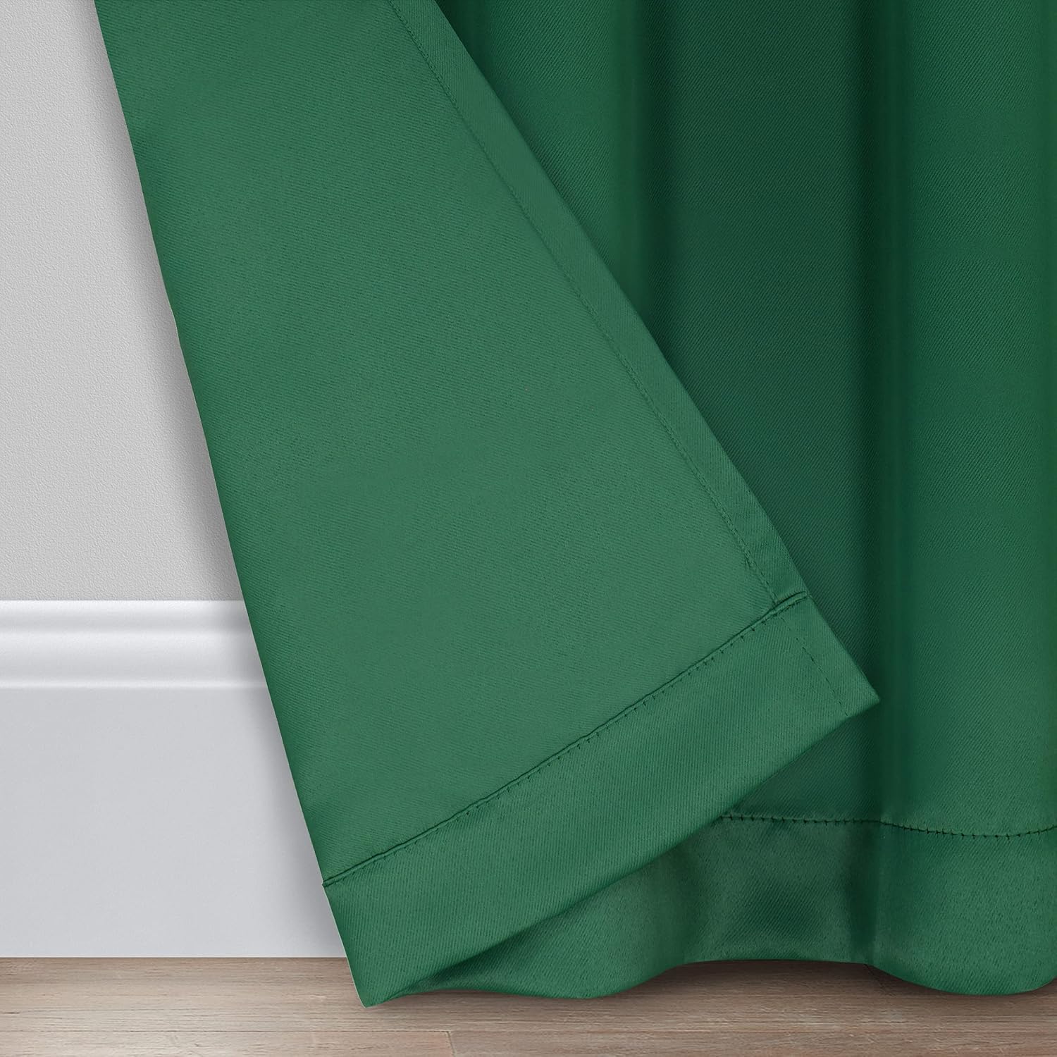 ECLIPSE Darrell Thermaweave Blackout Window Curtain Panel, 37" x 63", Emerald